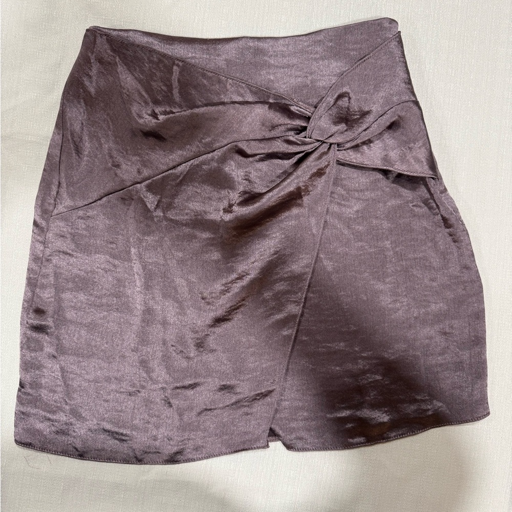 ASOS Satin Purple Mini Skirt-#1396